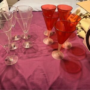 Bundle 10 Total Plastic wine glasses New Condition